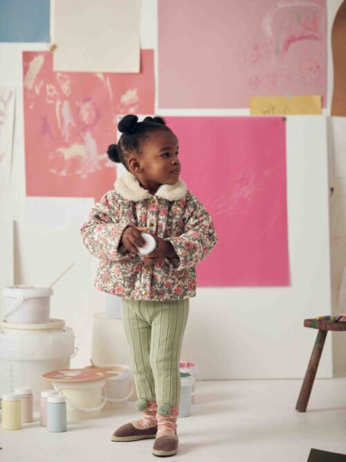 legginsy z pomponami louise misha zielone