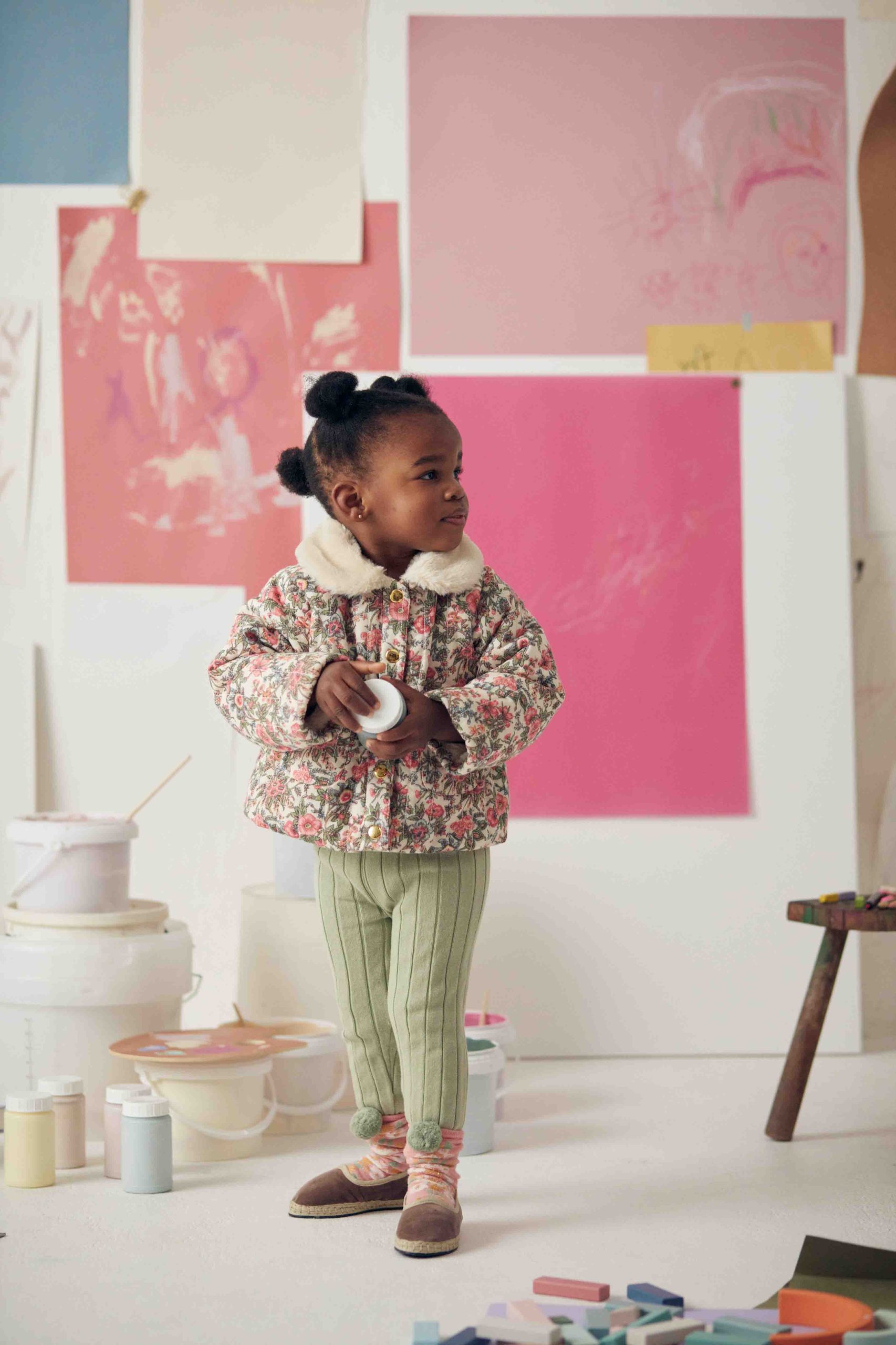 legginsy z pomponami louise misha zielone