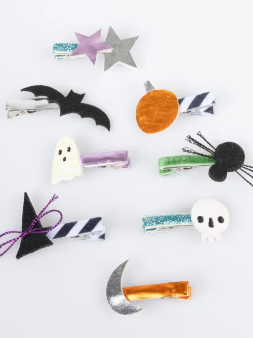spinki do włosów halloween czarownica dynia nietoperz