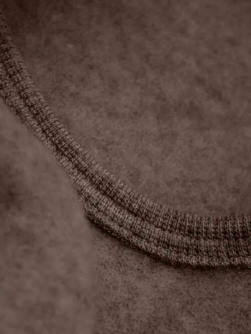 czapka z uszami merino wełna króliczek brown melange