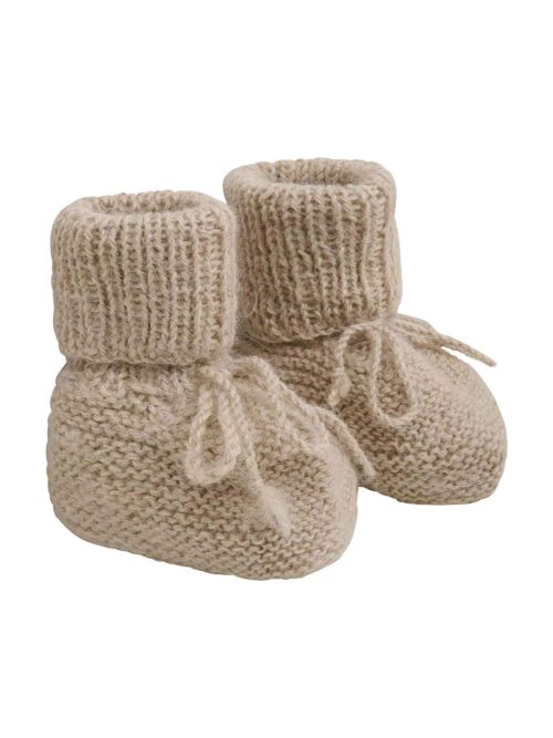 buciki niechodki camel melange huttelihut wełna z alpaki