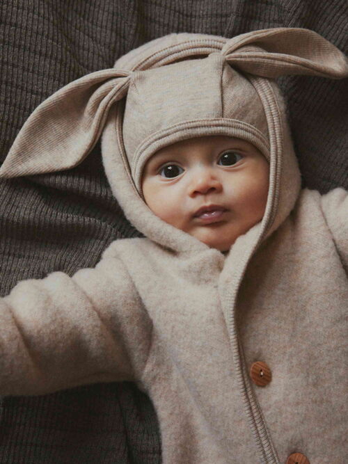 wełna merino kombinezon na guziki huttelihut beżowy