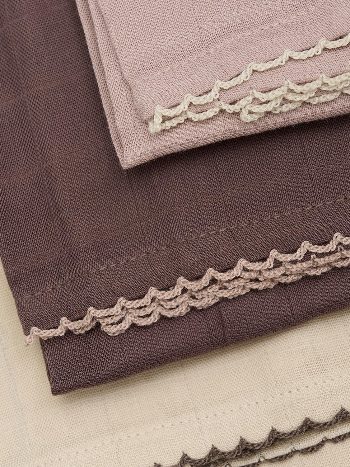 bawełniane pieluszki muślinowe różowe pudrowe brązowe huttelihut