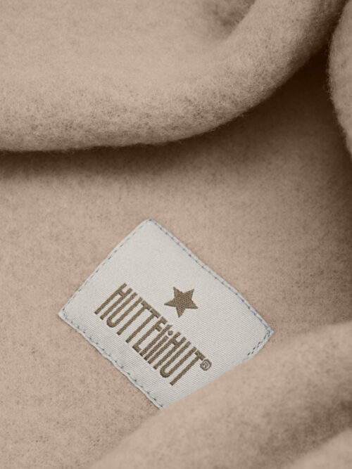 kominiarka z wełny z uszami królik mahogany rose