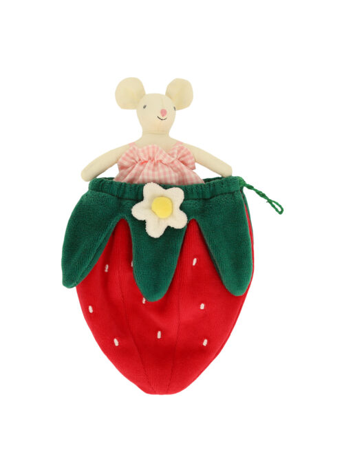 Lalka Myszka z woreczkiem w Truskawce meri Meri