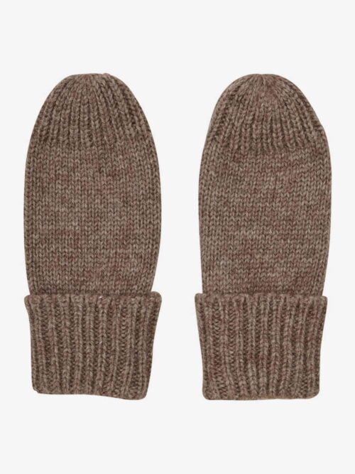 rękawiczki bez palców merino wełna brązowe