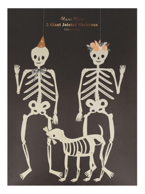 Dekoracja Szkielety i pies Halloween Meri Meri