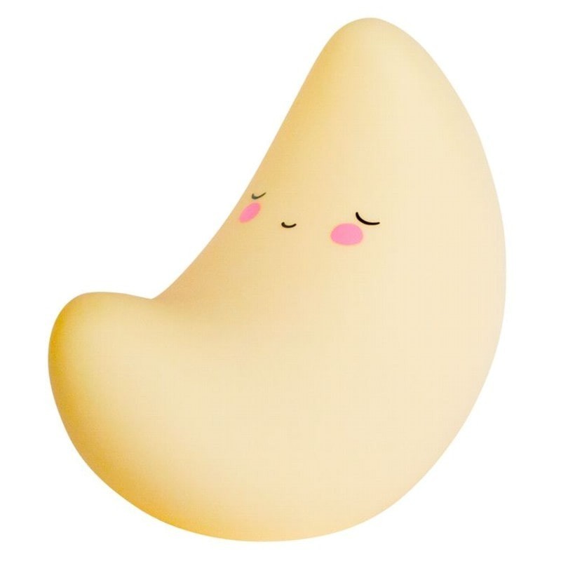 Lampka nocna dziecięca LED księżyc A Little Lovely Company śpiący