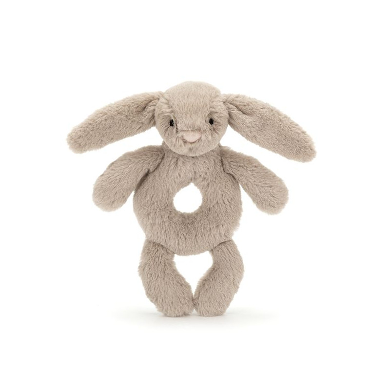 króliczek beżowa grzechotka jellycat