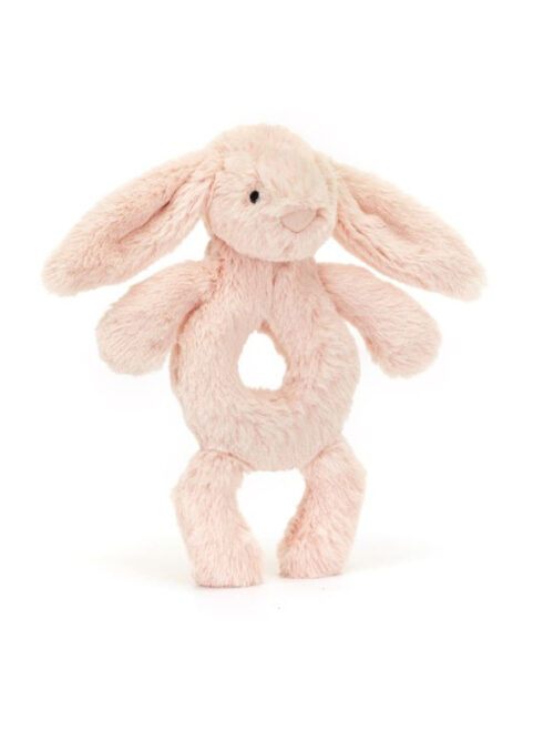 pudrowy róż grzechotka jellycat królik