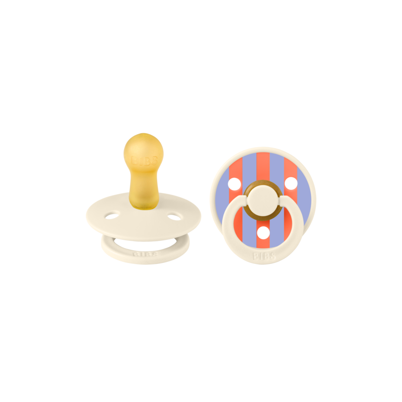 BIBS STUDIO ivory hush smoczek uspokajający w pasy