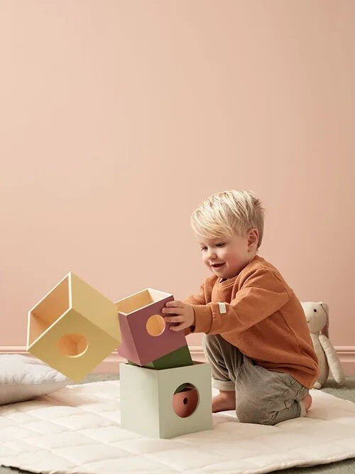 drewniane kostki kid's concept kolorowe dla dzieci