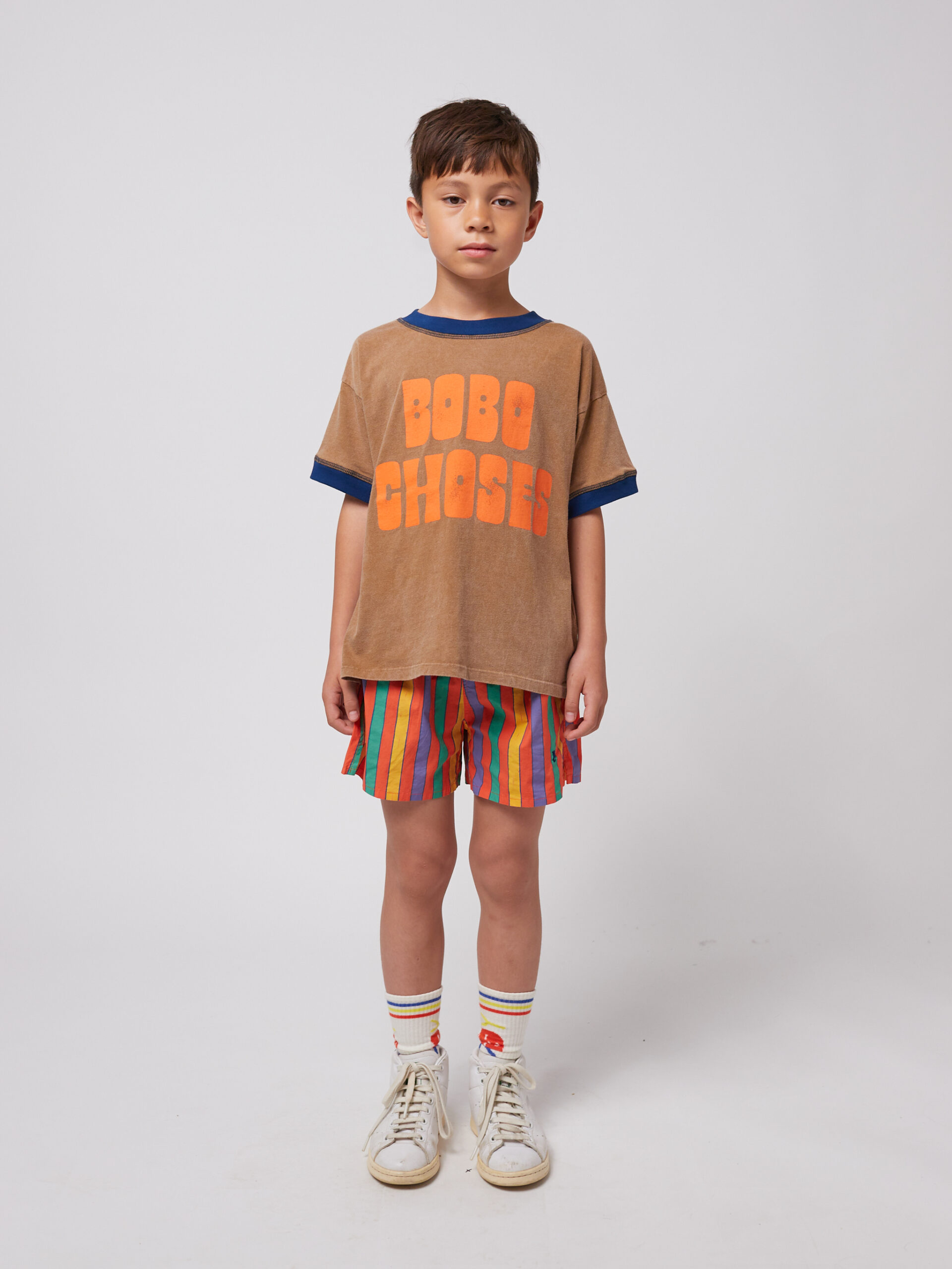multicolor stripes szorty kolorowe woven shorts bobo choses