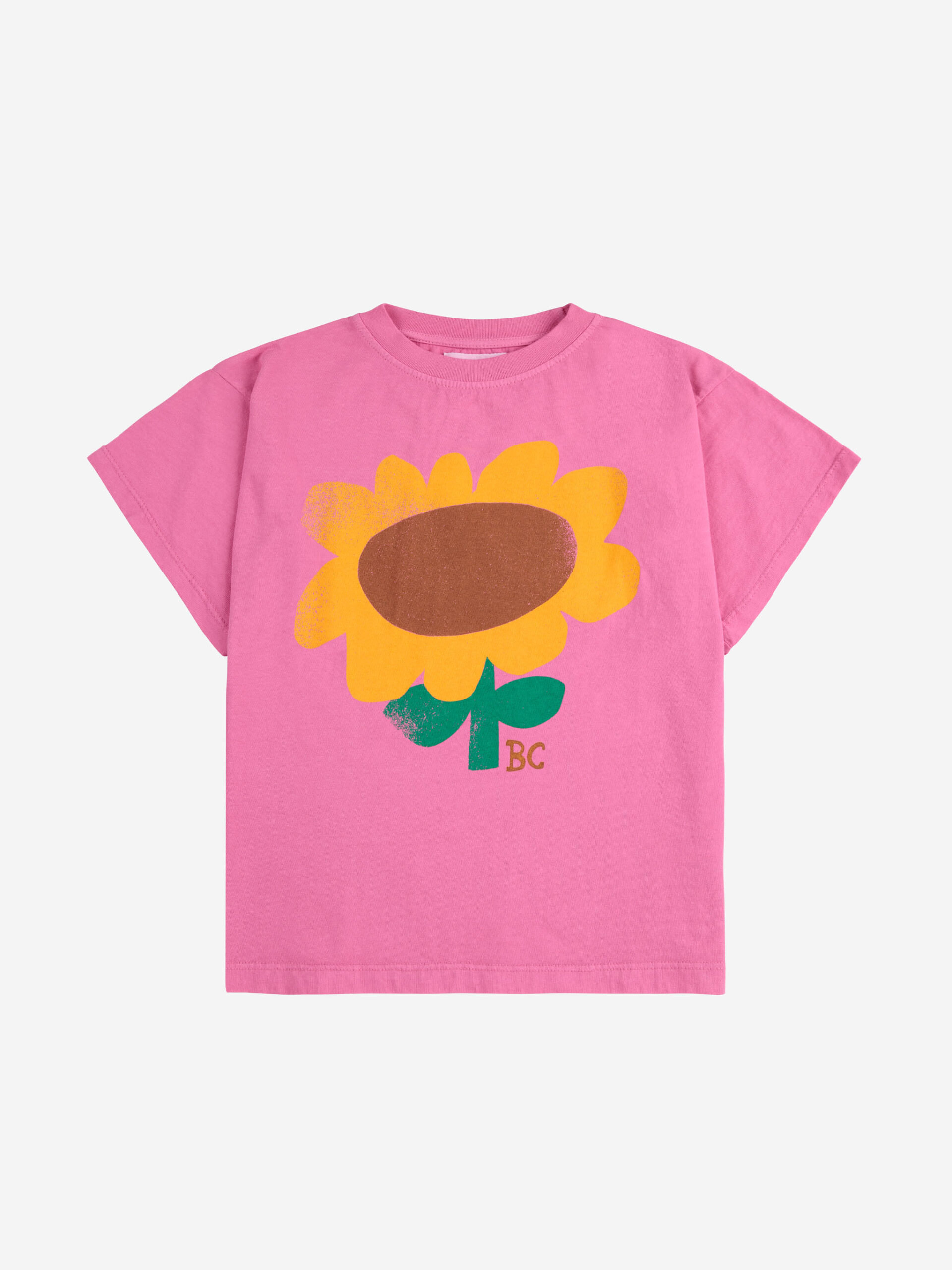 bobo choses fuchsia sunflower t-shirt
