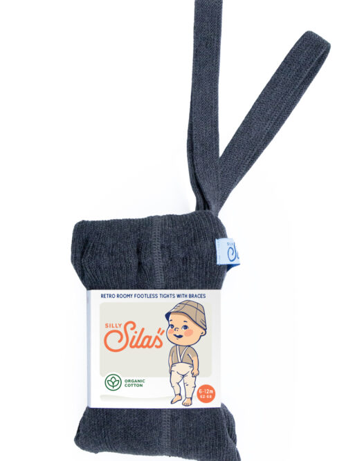 Dark Grey Blend legginsy spodnie na szelkach Silly Silas