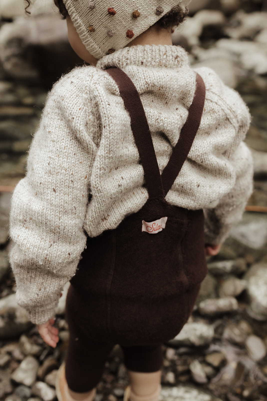 Rajstopy na szelkach bez stóp legginsy silly silas chocolate brown