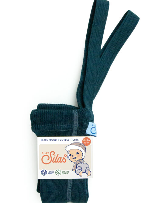 Blue sapphire legginsy wooly z szelkami silly silas