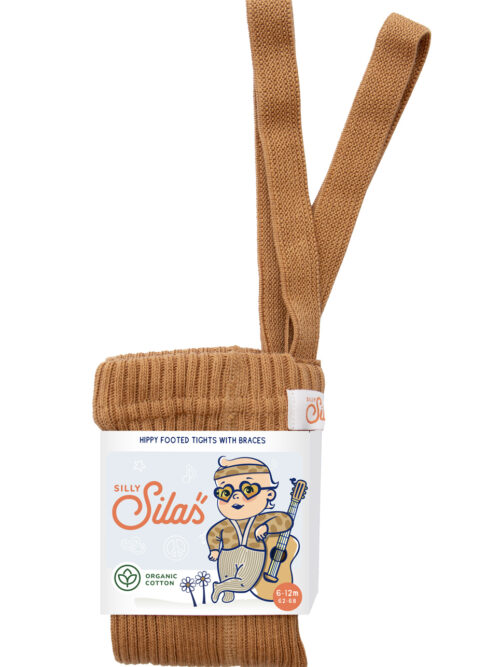Hippy Amber Footed rajstopy z szelkami Silly Silas bursztyn