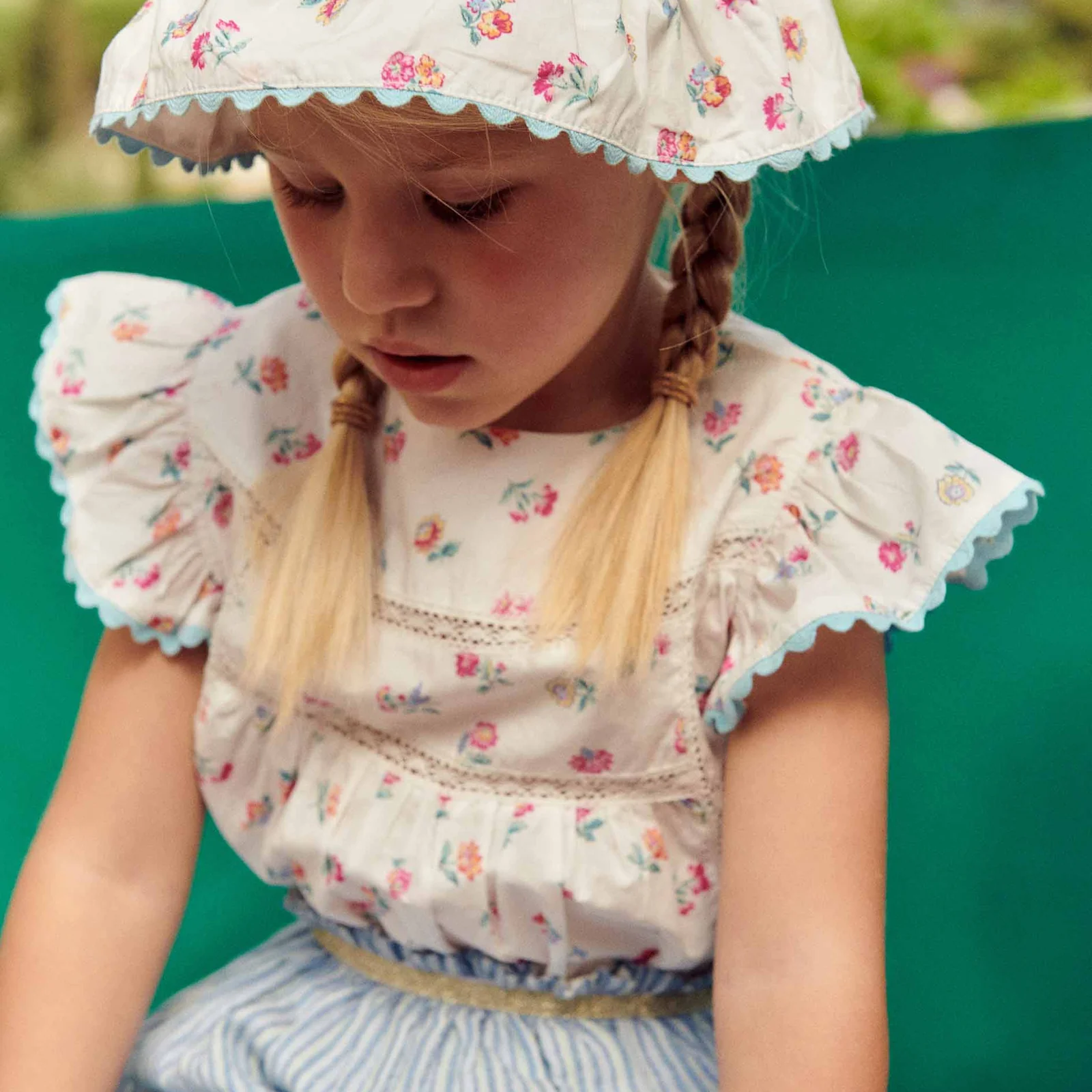 Blouse Armande bluzka Louise Misha White Felicita Flow kwiatki