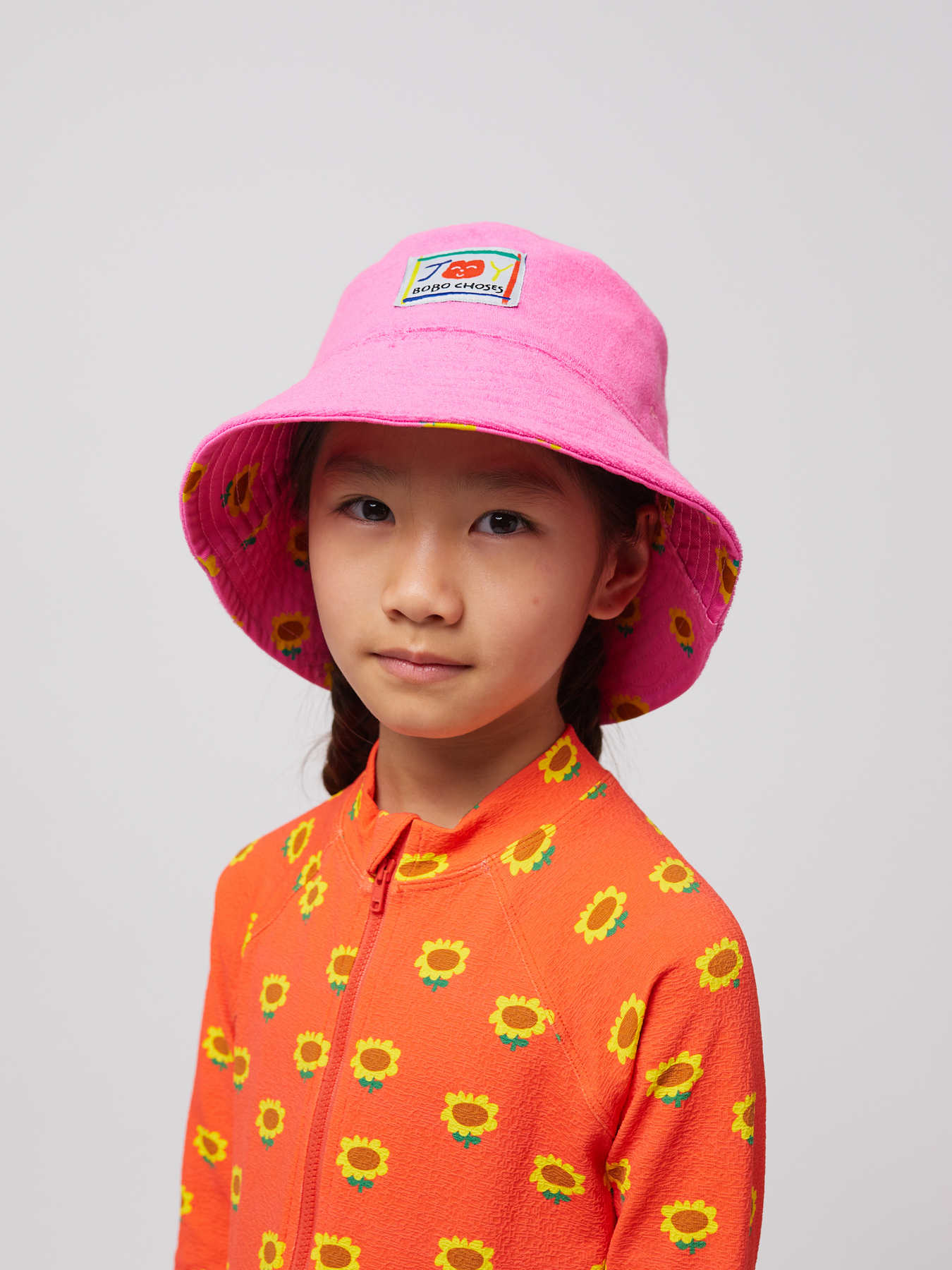 Sunflower all over reversible hat czapka Bobo Choses