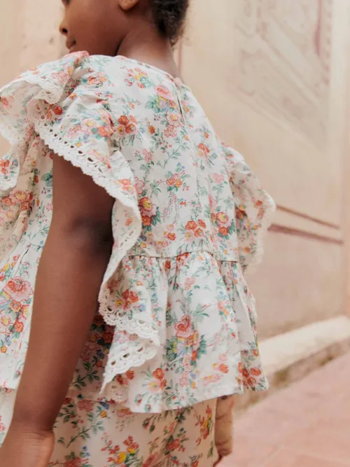 Cream Rosa Festa Louise Misha bluzka z koronką Blouse Ines