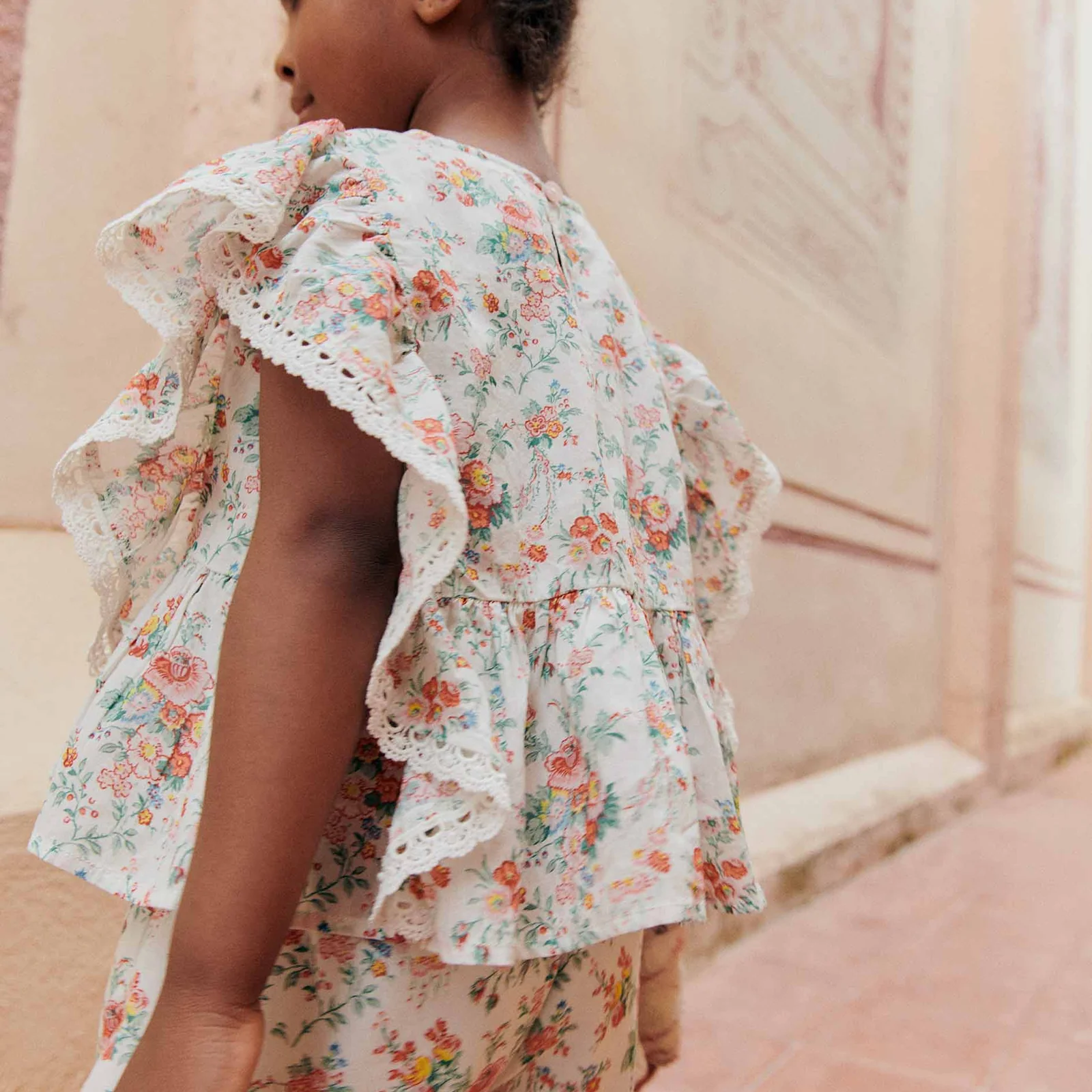 Cream Rosa Festa Louise Misha bluzka z koronką Blouse Ines