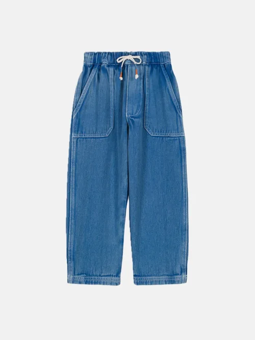 Spodnie Borshan Stone Blue niebieskie w stylu denim