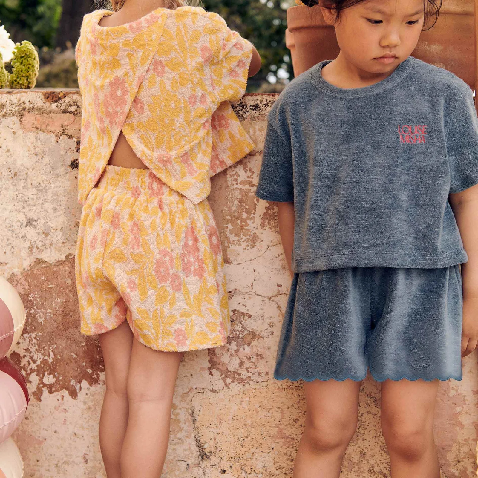 Szorty Louise Misha Clemoune Horizon Blue niebieskie frotte