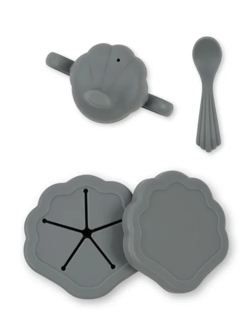 zestaw do posiłku konges slojd clam set light blue