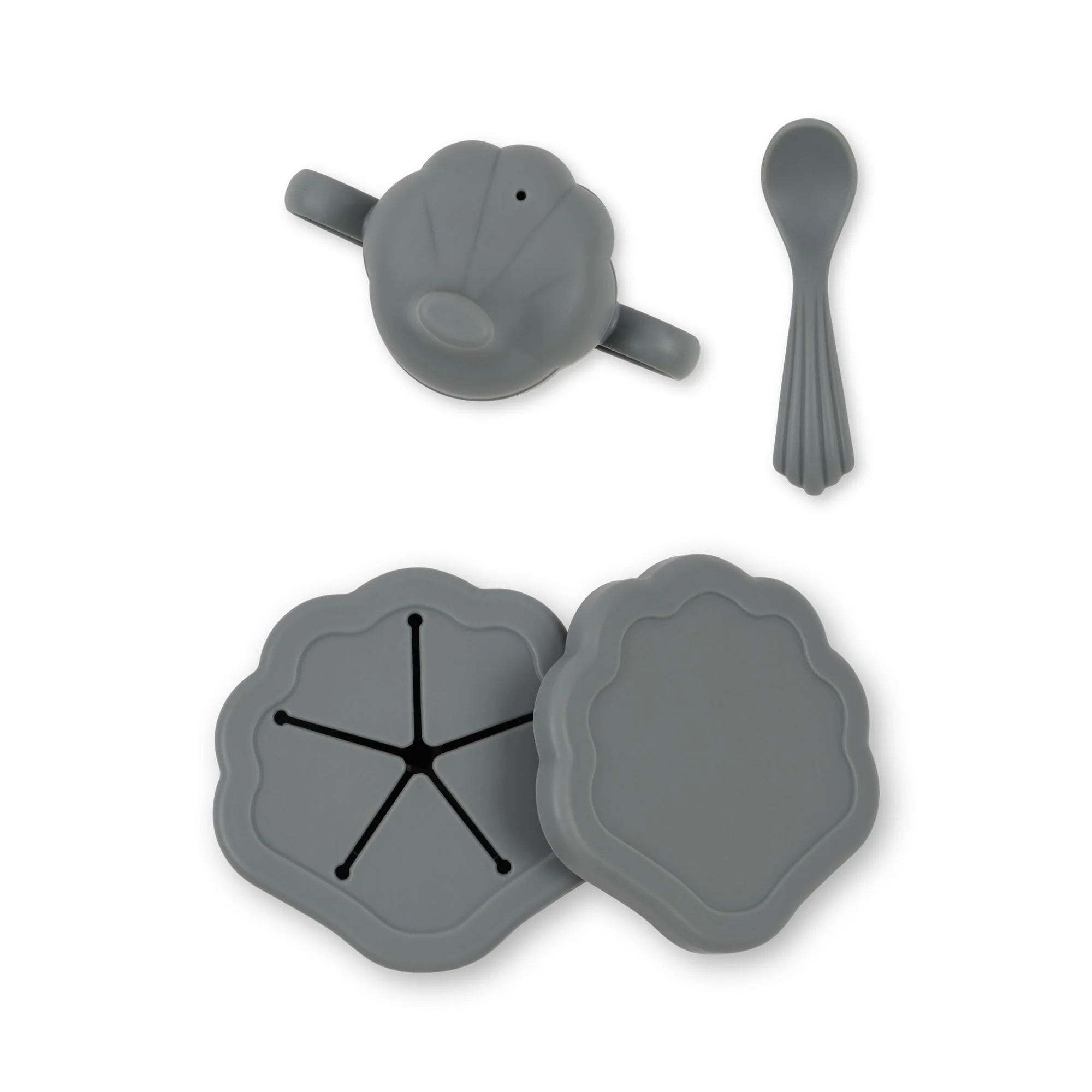 zestaw do posiłku konges slojd clam set light blue