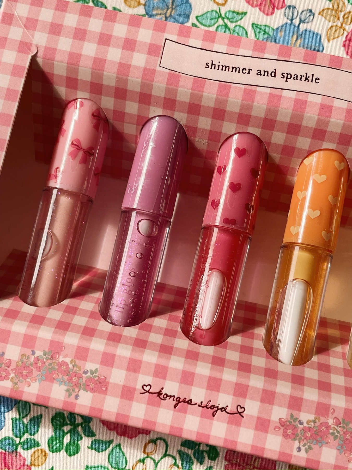 Glitter lip gloss 5 pcs błyszczyki Konges Slojd