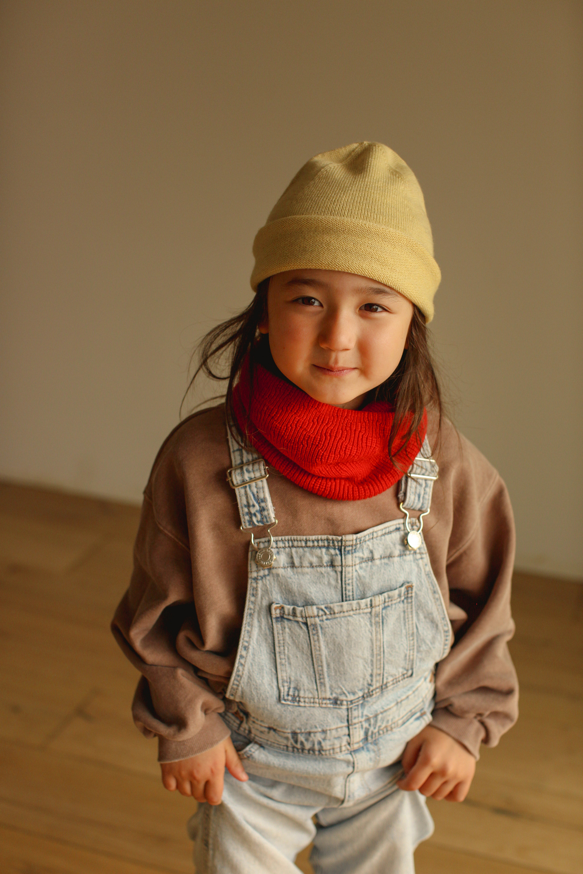 beanie efa merino wool czapka wełniana hvid light yellow