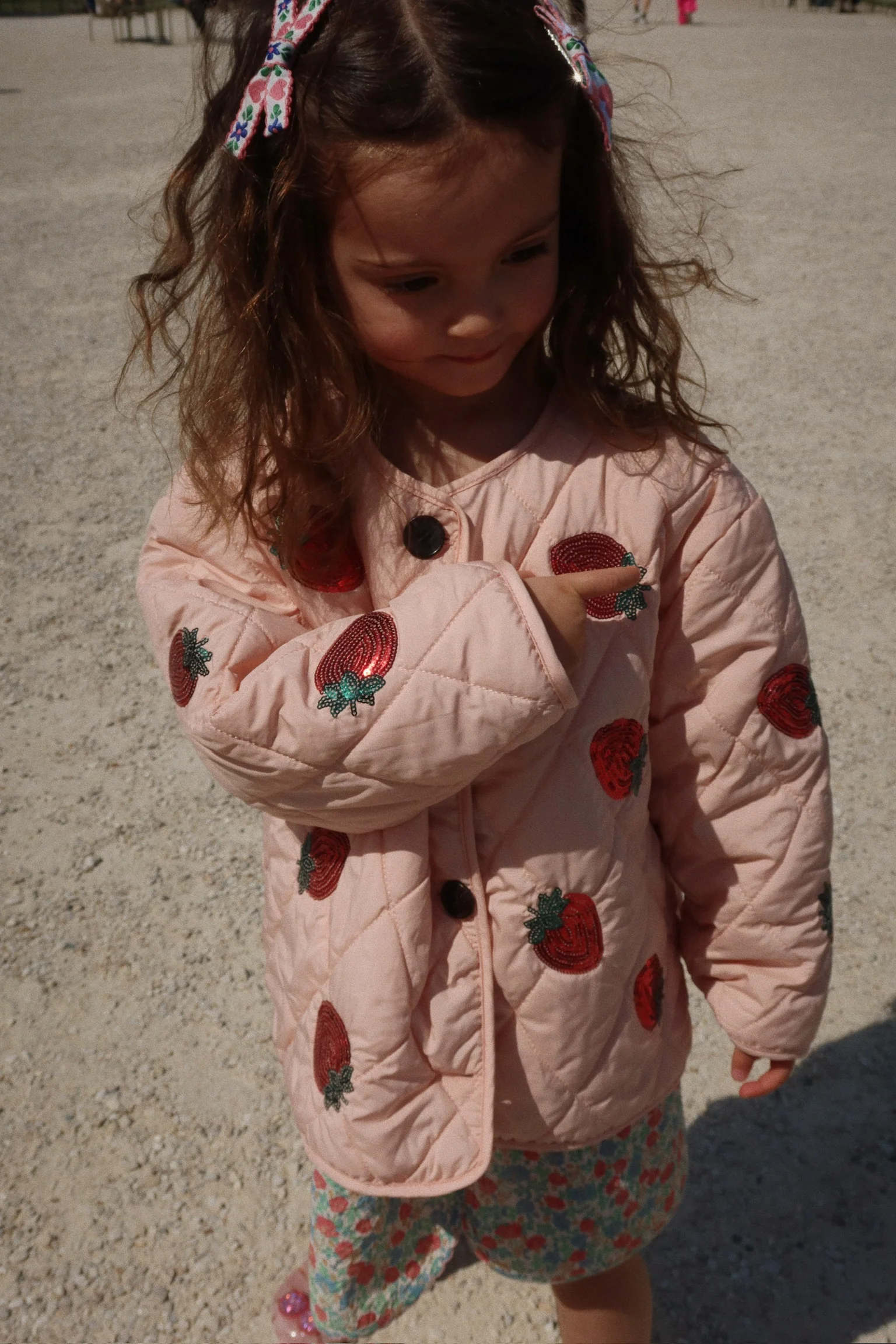 Flora Jacket Konges Slojd kurtka w truskawki strawberry