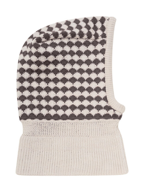 huttelihut balaclava wool knit windstop brown melange 460369 2152 kominiarka z dzianiny wełnianej merino