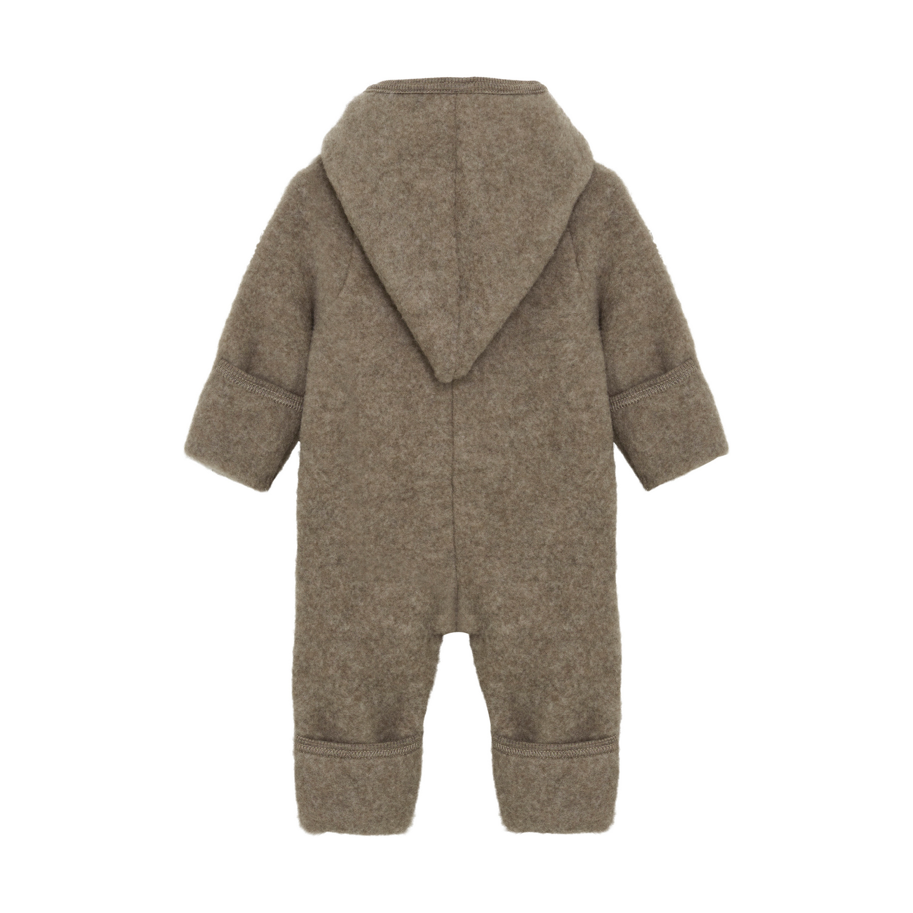 pram suit pixie wool fleece huttelihut kombinezon beżowy z wełny merino na guziki 2047