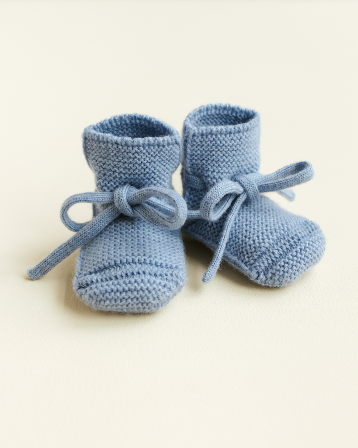original booties merino niechodki hvid light blue niebieskie błękitne