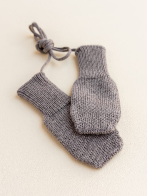 Mittens Fiza Hvid Otter szare rękawiczki niemowlęce