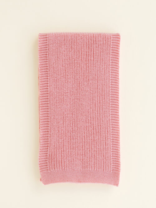 Gustave scarf merino wool różowy hvid dziecięcy