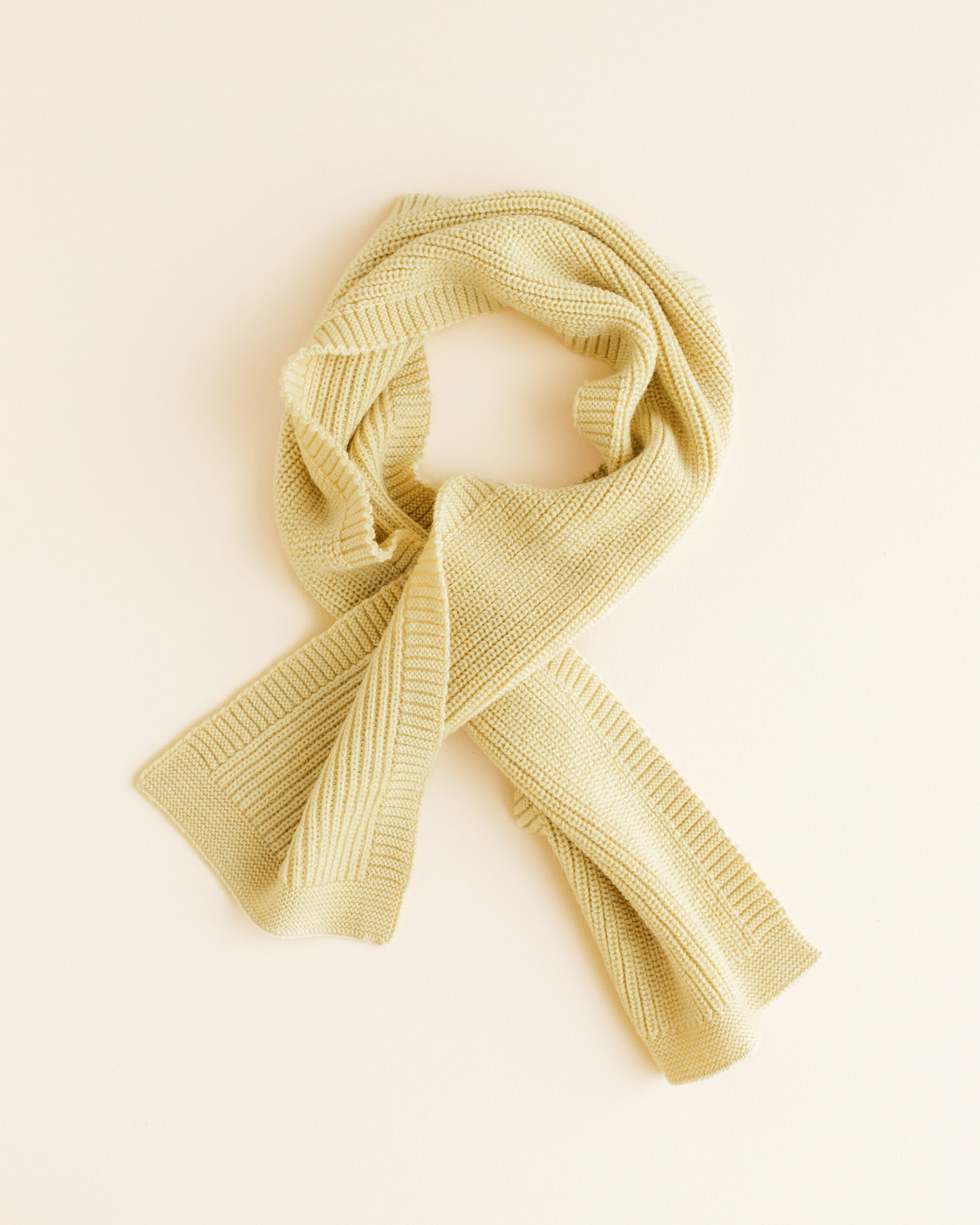 Scarf Gustave Light yellow żółty szalik merino hvid