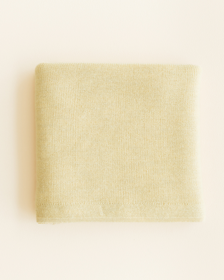 hvid merino kocyk blanket felix light yellow