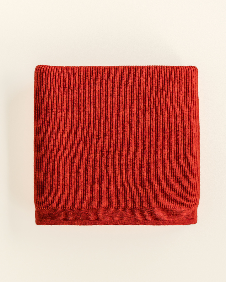 blanket felix merino wool red