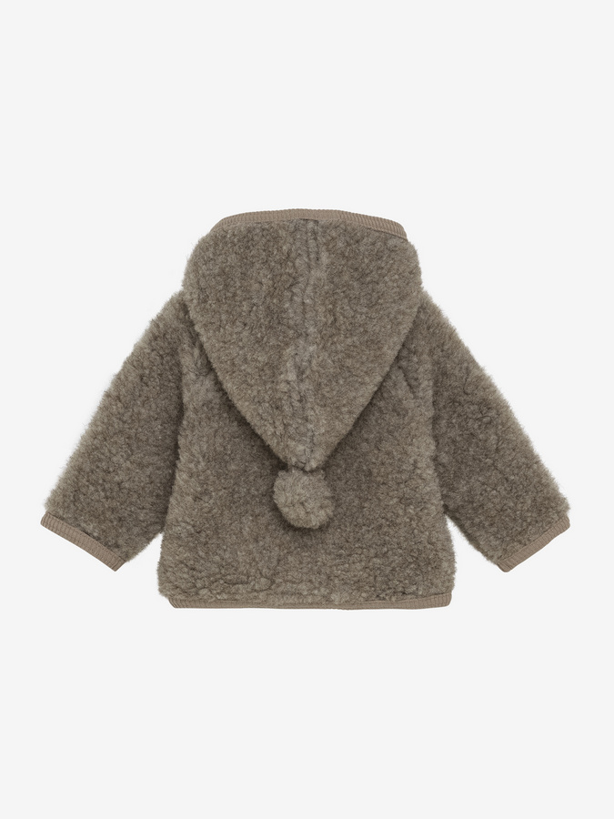 kurteczka miś wool teddy pixie huttelihut brązowa z kapturem pomponem