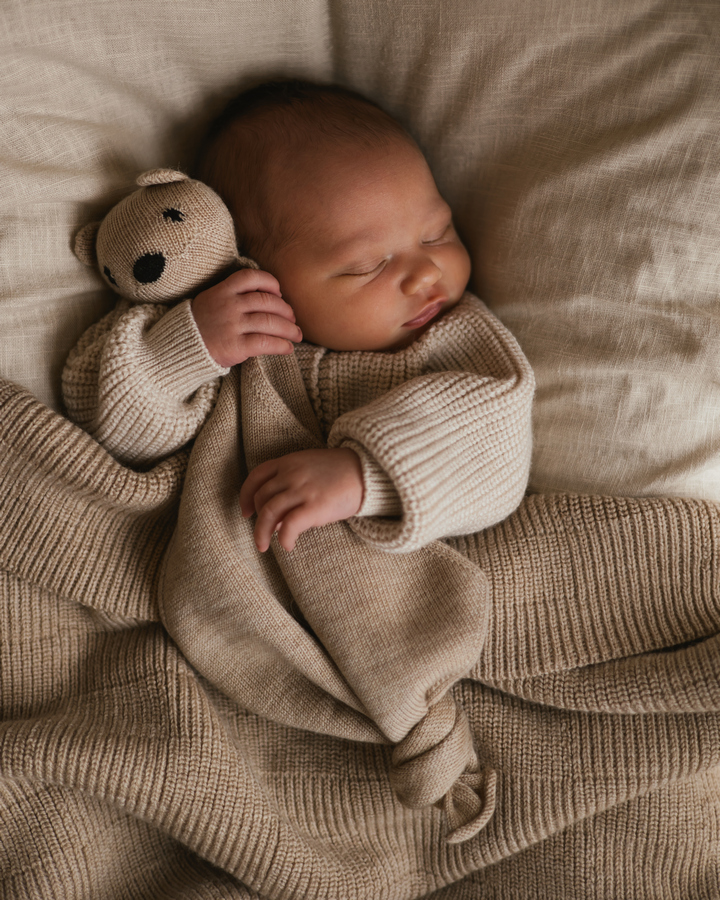 teddy tokki sand hvid merino wool wełniany miś