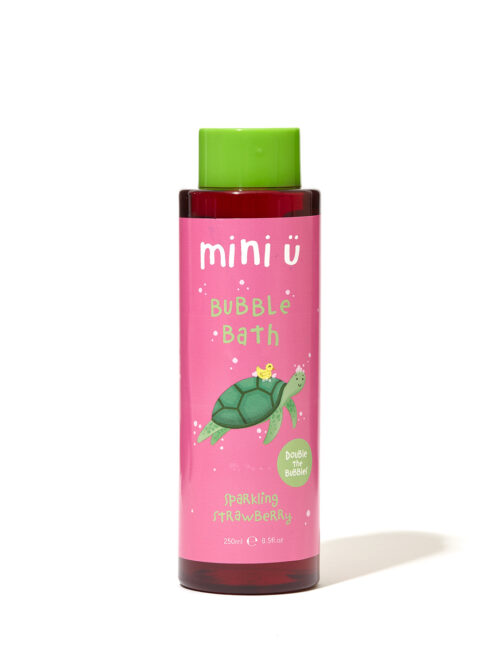 Mini U naturalny bąbelkowy płyn do kąpieli dla niemowląt 0+, truskawkowy zapach, delikatny dla skóry