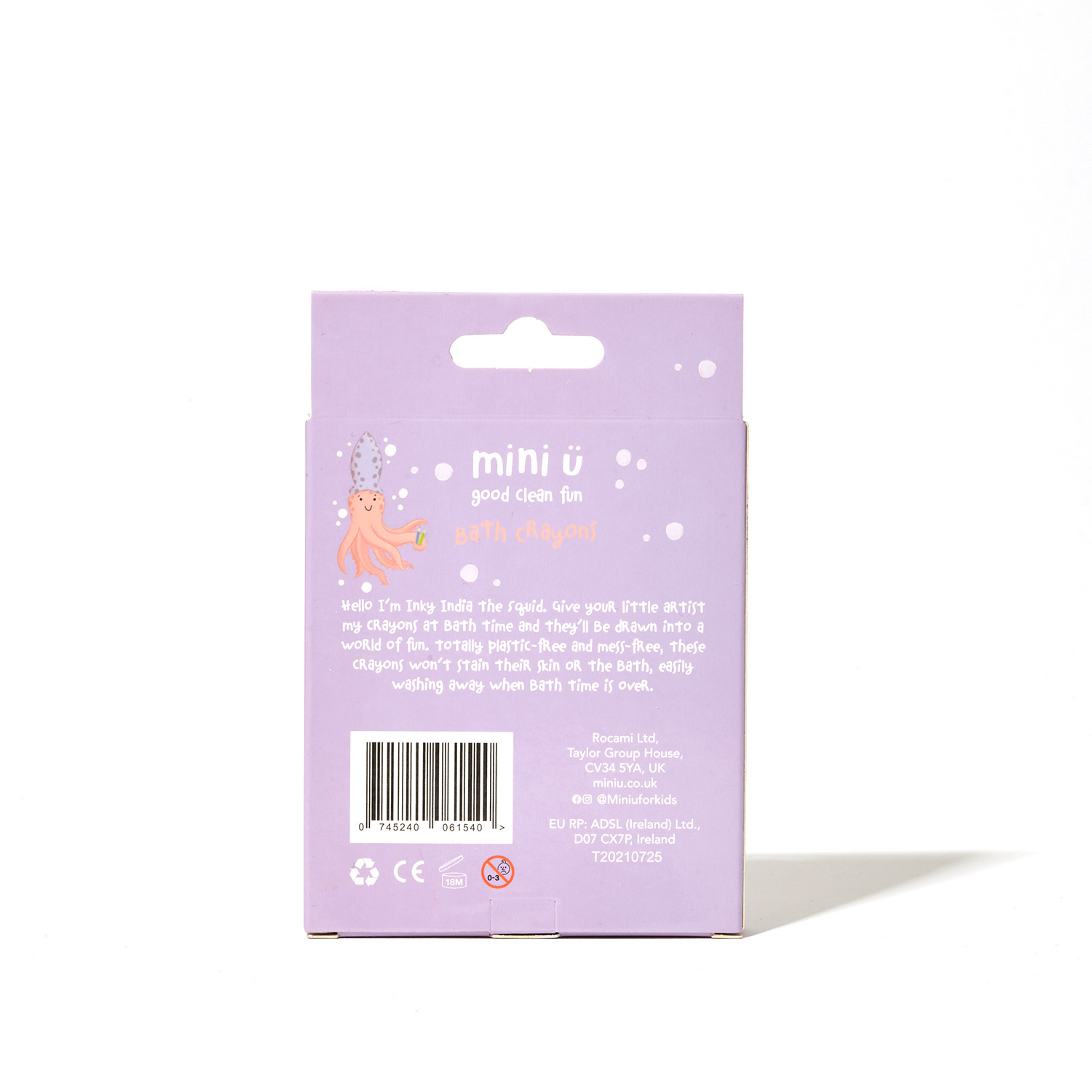 Mini U – wegańskie kredki do kąpieli dla dzieci, łatwo zmywalne z kafelków i wanny