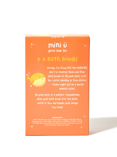 Mini U – naturalne musujące kule do kąpieli dla dzieci, zestaw 6 szt.