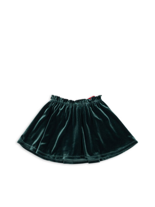spódniczka dziecięca jesienna zimowa Konges Sloejd zielona pine grove bow skirt