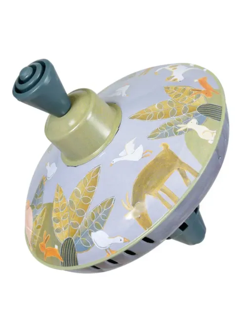 bączek metalowy wieś Egmont Toys mały bączek dla dzieci wieś bączek wirujący zabawka metalowa bączek ze zwierzętami wiejskimi