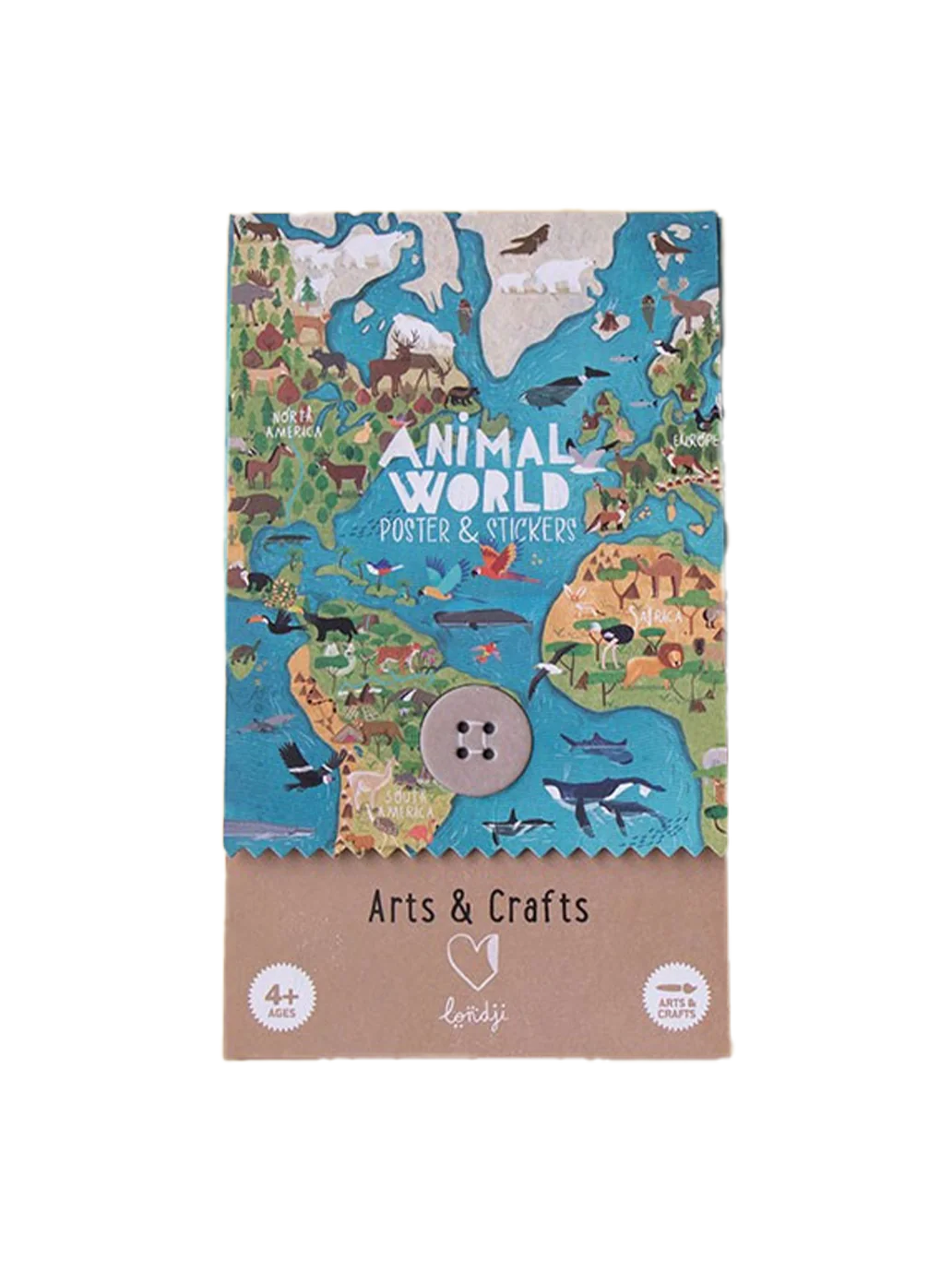 Kreatywne naklejki Zwierzęta Świata Londji dla dzieci prezent