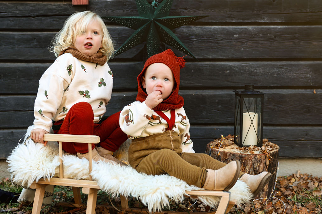 Acorn Brown W Maple Leaf silly silas święta dziecko prezent wigilia strój